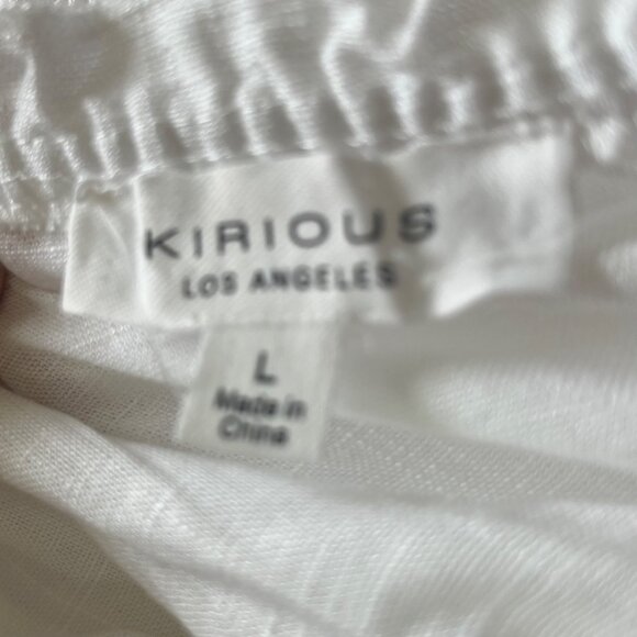 Kirious Smocked Crop Top Womens Large White New - Picture 5 of 8